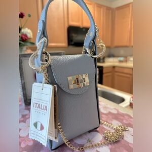 Anna Paola GENUINE Leather small crossbody